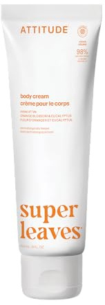 ATTITUDE Body Cream, EWG Verified Moisturizer, Vegan Moisturizing Products For Dry Skin, Dermatologically Tested, Orange Leaves, 8 Fl Oz