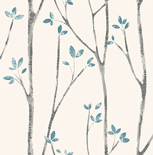 Urban Walls UW24777 Scandi Tree Sidewall - papel pintado de la pared, Azul