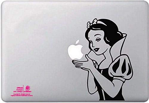 Artstickers. 15 17 Laptop Sticker Snow White Design Sticker for MacBook Pro Air Mac Laptop Black Spilart Gift Registered Trademark