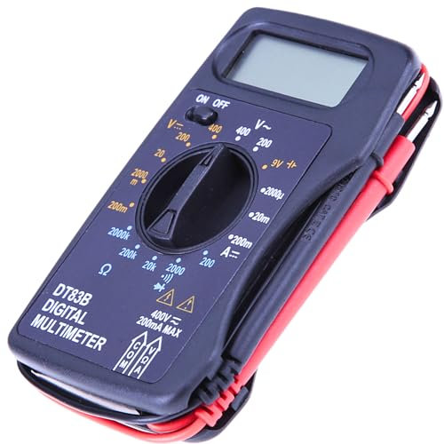 TESTER DIGITAL MULTÍMETRO POLIMETRO PROFESIONAL, Medidor De Corriente, Comprobador Tensión y Probador De Pilas y Batería, Pinza Amperimétrica, Voltímetro 12v Para Coche Herramientas Electricista