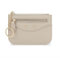 HKCLUF Petit Porte-Monnaie Porte Carte Femme Porte Monnaie Fermeture éclair Femme Portefeuilles pour Femmes avec Porte-clés Beige