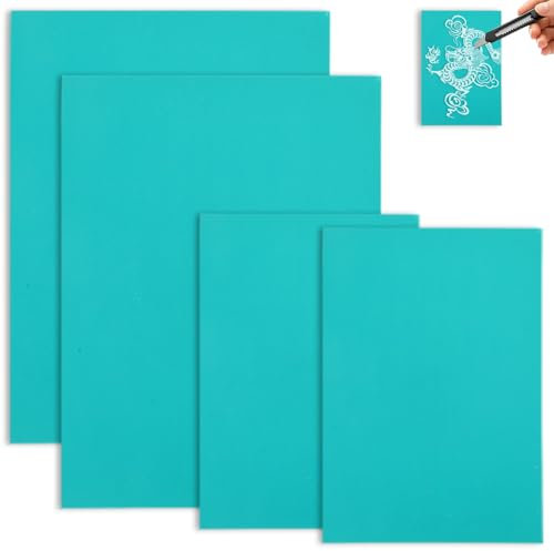 4 Stück Linoleum Platten Linoldruck Set Weichgummi Linolplatte Linoleum Schnitzset Linolplatten für Linolschnitt Linolschnitt Platten Weichgummi Linoldruck Platte Gravieren Linoleum Platte (2A5+2A6)