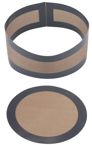 2uds Tapetes de Silicona para Horno Moldes Desmontables de 22,8 cm, Evitan que el Pastel se Pegue al Fondo y los Lados Esterilla Bandejas Antiadherentes Reutilizables para Hornear (Gris)