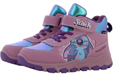 Leomil Lilo & Stitch Botte de Neige Bottes d'hiver 24, Semelle antidérapante pour les jours d'hiver froids, Violet
