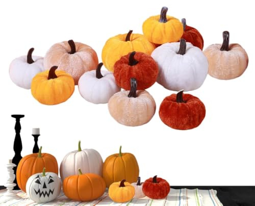 Thanksgiving Konstgjorda Dekorationspumpor Höstskördedekoration | Höst Faux Dekorations Pumpor För Thanksgiving Halloween Lantlig Bondgårdsstil Skördehem Lägenhet