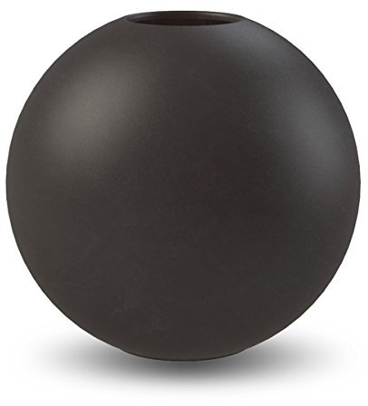 Cooee Vaso di design a sfera, 20 cm, nero