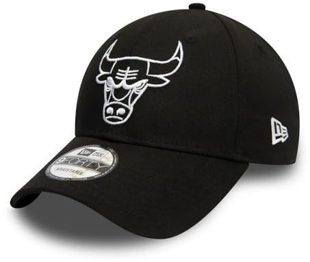 New Era Chicago Bulls NBA Essential Outline Schwarz Verstellbare 9Forty Cap - One-Size