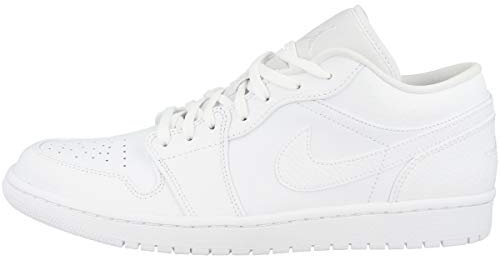 Nike Herren Air Jordan 1 Low Basketballschuh, weiß, 44 EU