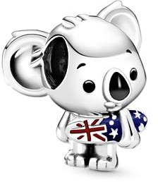PANDORA Charm Koala mit Surfbrett Silber 799031C01