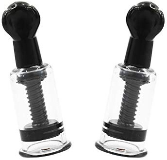 AROROMI Extra starke Saugkraft Nippel Sucker Twist Nippelsauger Set Brustwarzensauger Ø 2.5cm Klitoris Sauger Nippelsauger Brustwarzen Bondage Stimulation Sauger für Flache Nippel 1 Paar (2 Stück)
