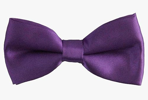 Mini Mart Online Limited Boys Kids Plain Basic Back Plum Dickie Bow Tie