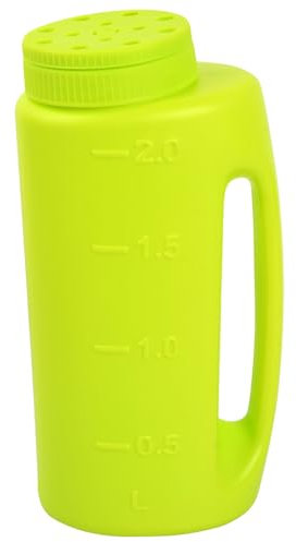 Nivofu Spreader Hand Held with Adjustable Hole Size, Multi-Purpose Handy Spreader, Plastic Salt Spreader, 2L Hand Spreader Shaker for Grass Seed, Ice Melt, Earth Food, Fertilizer(Green)