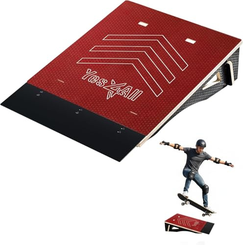 Yes4All Rampe per Skateboard, BMX, Biciclette, Scooter, Rampe RC per Saltare, Rack per Skateboard per riporre Oggetti