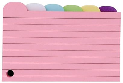 Colcolo 150 Stück 3x5 Karteikartenteiler mit Registern, farbig linierte Notizkarten, Trennblätter für Dateien, Lehrer, Lernnotizen, Registerreiter