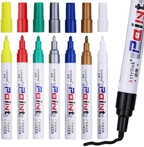 Acrylstifte, 8 Farben Acrylstifte Für Steine Wasserfest, Lackstift, Wasserfeste Stifte, Steine Bemalen, Permanent Marker, Stifte Steine Bemalen Wasserfest, Metallic Stifte, Acrylstifte Wasserfest