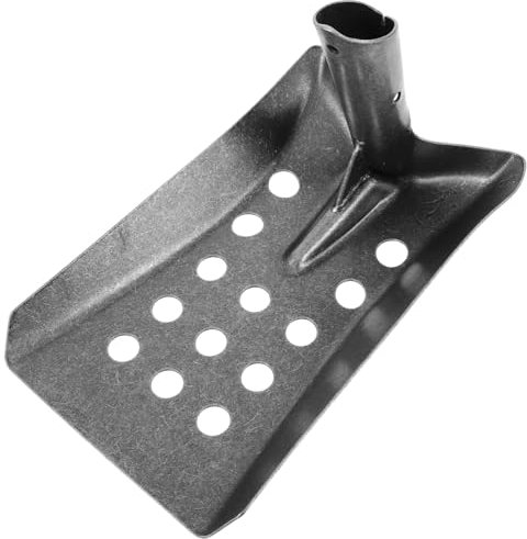 BESPORTBLE Pala para Tamizar Desagües y Metálica Pequeña Cuadrada para Limpieza De Alcantarillas y Zanjas Acero Al Manganeso Resistente y Diseño Perforado Multiusos