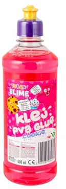 TUBAN Colle PVA Parfumée 500 ml - Parfaite pour faire du Slime - Parfum et Couleur Incroyables - Colle à Papier pour Jouer - Pour Papier et Carton - Parfum Biscuit - Rose