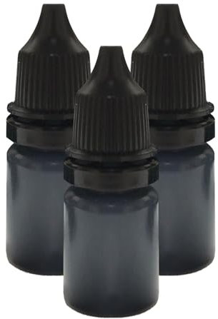 Schnell trocknende Stempelfarbe, Schwarze Stempeltinte - Schnell trocknende Stempelersatztinte - Tragbare Nachfülltinte 10 ml, Nachfülltinte pe