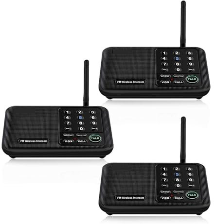 Citofoni senza fili di interfono domestico wireless One Piece for l'ufficio aziendale domestico Portata 5280 piedi, comunicazione intercomunicante da stanza a stanza per casa