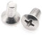 Lfang-Socket Cap Screws M3 M4 M5 304 Stainless Steel Cross Recessed Raised Countersunk Head Half Oval Screw Bolt, Durable and Corrosion Resistant(10mm,50pcs M3)