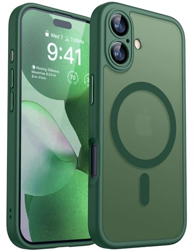 CANSHN für iPhone 17 Hülle mit Kameraschutz, Dunkelgrün