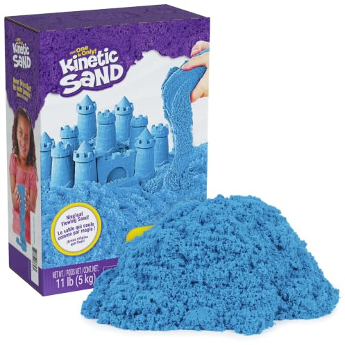 Kinetic Sand 11lb Blue Mega Box, Moldable Play Sand Sensory Toys, Ages 3+