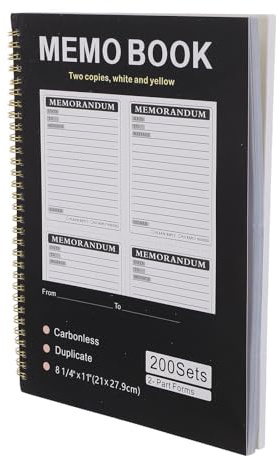 SHINEOFI Quaderno senza Carta Copiativa A4 Nero per Ufficio e Casa Tecnologia senza Carbonio e Copia Chiara, Adattabile a Scenari