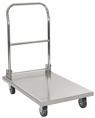 Chariot à plateforme Argenté 82x53x86 cm Acier inoxydable
