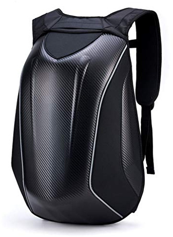 SHIJIANX Mochila Multifuncional para Moto Mochila Rígida Equipaje Mochila De La Motocicleta De La Fibra De Carbono, Bolso De Ciclo, Bolso Duro Impermeable De La Locomotora (38x37x56cm)