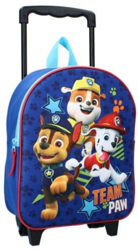 mybagstory - Trolley - Pat Patrol - Kind - Schule - Grundschule - Kindergarten - Tagesstätte - Kindergarten - Schultasche für Jungen - Größe 32 cm - Verstellbare Träger - Rollen