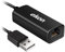 Ekon Adaptador USB A LAN RJ45 Hembra Macho 16 cm para Ordenador portátil, Mac, PC