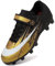Dhinash Fußballschuhe Jungen Stollen Fussballschuhe Kinder Kunstrasen Fussball Schuhe Spikes Trainingsschuhe Turnschuhe Mädchen Outdoor Turf Football Schuhe Unisex Schwarz Gold Gr.31