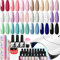 VANREESA Kit Uñas Semipermanentes 18 Colores Uñas Semipermanentes Kit Completo con Lámpara U V, Set Manicura con Base Top Mate Coat, Regalos para Mujeres
