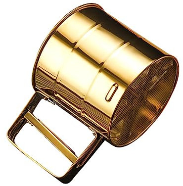 MAGICLULU Tamis À Farine Manuel En Acier Inoxydable 15.5X10.5X9.5 Cm Passoire Portable Pour Sucre Glace Pâtisserie Et Cuisine Domestique