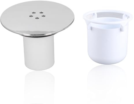 Cyrank Round Shower Drain Cover, Shower Floor Drain Cover Replacement Bathroom Shower Drain Kit Shower Drain Cover Replacement Shower Trap Cover Waste Trap Plug Hole Cover Replacement