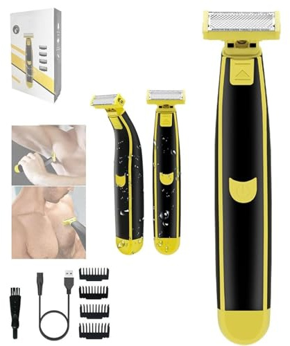 Rasoir complet lavé humide et sec, rasoir électrique pour homme, double rasage humide et sec, rasoir rotatif pour le visage pour homme, rasoir ergonomique pour le corps