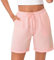 Litherday Shorts Damen Kurze Hose Damen Sporthose Kurz Baumwolle Sport Shorts Sommer Jogginghose Traininghose mit Taschen für Fitness, Running, Gym Rosa M