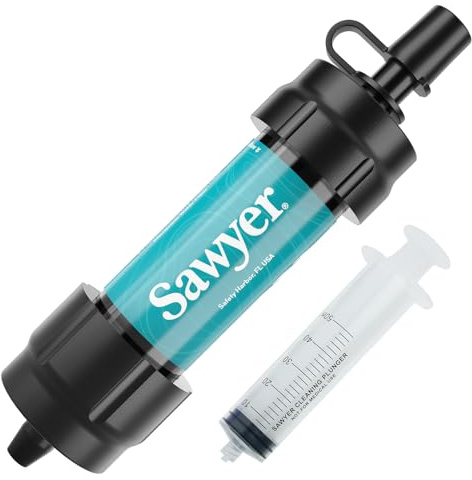 Sawyer Products SP340 Mini Water Filtration System, Filter and Cleaning Plunger only, Single, Teal
