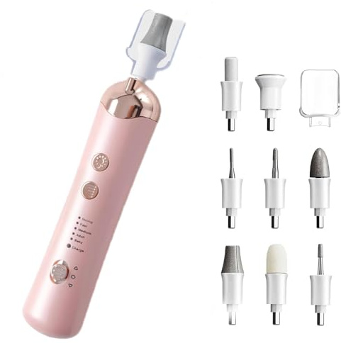 Professional Manicure Pedicure Set Kit, Cordless Electric Nail File Set, Rechargeable Nail Pedicure Tools for feet,5 Speeds Hand Foot Care Nail Drill for Thick Nail Toenail Cuticle Women Men Pets