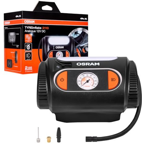 OSRAM OTI2110 Medidor de presión de neumáticos Manómetro presión neumáticos Medidor de presión de aire Manómetro neumáticos