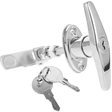 SOPOTUTU Serrure avec Clé Argenté Casier Vestiaire en Alliage de Zinc Surface Lisse et Portable, pour Boîte et Armoire Sécurisée