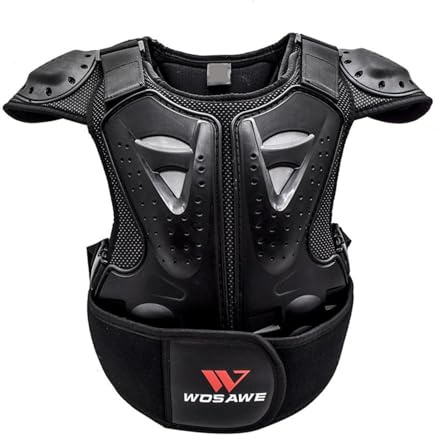 Chaleco De Motocicleta Para Niños: Equipo De Protección, Armadura Corporal, Chaleco Acolchado Para La Espalda, Equipo De Seguridad Para Ciclismo, Protector Para Esquiar Y Andar En Patineta | Niños Res