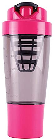 oliveware Gym Shaker 750 ml with Extra Compartment,BPA Free Plastic & 100% Leak proof, Ideal for Protein, Set of 1 - Pink