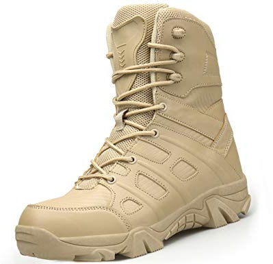 IYVW 067 Bottes militaires Hiker, Sneakers Montantes Homme Jaune désert 45 EU