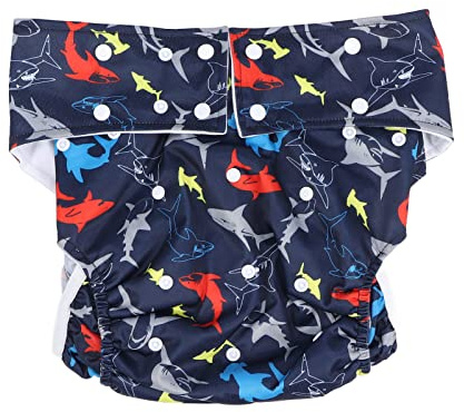 Sonew Washable Adult Cloth Diaper, Breathable and Adjustable Incontinence Nappies Underwear for Men Women