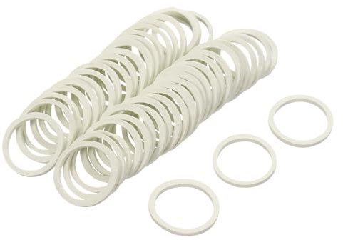 QUARKZMAN 100er Pack Gummiband Dehnbares Gummiband Weiß 15mm x 1.4mm Haargummis für Zuhause und Büro