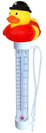 Duck Thermomètre de piscine flottant - Thermomètre de température d'eau - Thermomètre d'aquarium de canard - Thermomètre flottant pour bain de glace - Thermomètre de bain de glace - Thermomètre