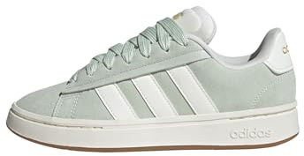 Adidas Women's Grand Court Alpha, Linen Green/Off White/Gold Metallic, 9
