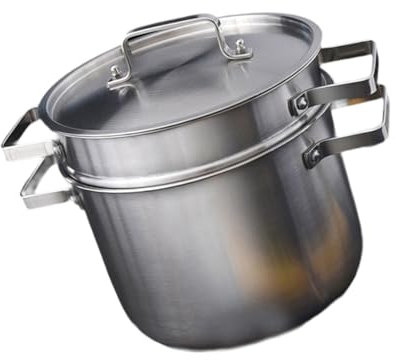 Milageto Sauce Pot Deep Frying Pot Cookware Vegetable Asparagus Cooker Stainless Steel with Steamer for Spaghetti Noodles Boiled Eggs