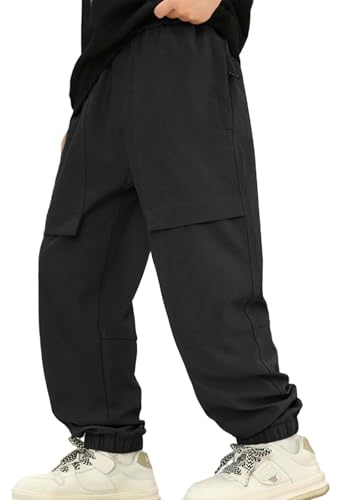 Generisch Pantalon de randonnée d'extérieur pour garçon - Pantalon de neige avec genoux renforcés - Design cargo pour les aventures en toute saison